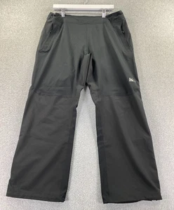 REI Elements E1 Rain Pants Mens L-30L  Black Nylon Outdoor Hiking (Fits 34x29) - Picture 1 of 13