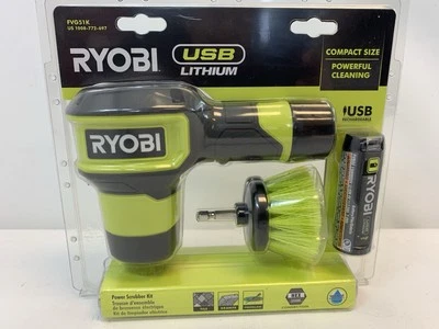 NEW Ryobi FVG51K USB Lithium Compact Size Power Scrubber Kit (Sealed) NEW - Image 1 of 4