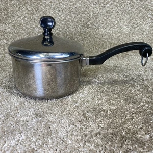 Vintage Farberware Aluminum Clad 1 Qt Stainless Steel Pot Sauce Pan With Lid USA - Picture 1 of 8