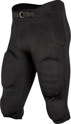 CHAMPRO boys’ football practice pants with built-in pads, black, small - Image 1 of 4