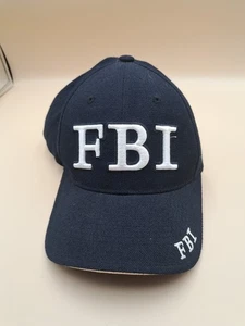 FBI Embroidered Black Baseball Hat Cap Adjustable Vintage Black Gov - Picture 1 of 4