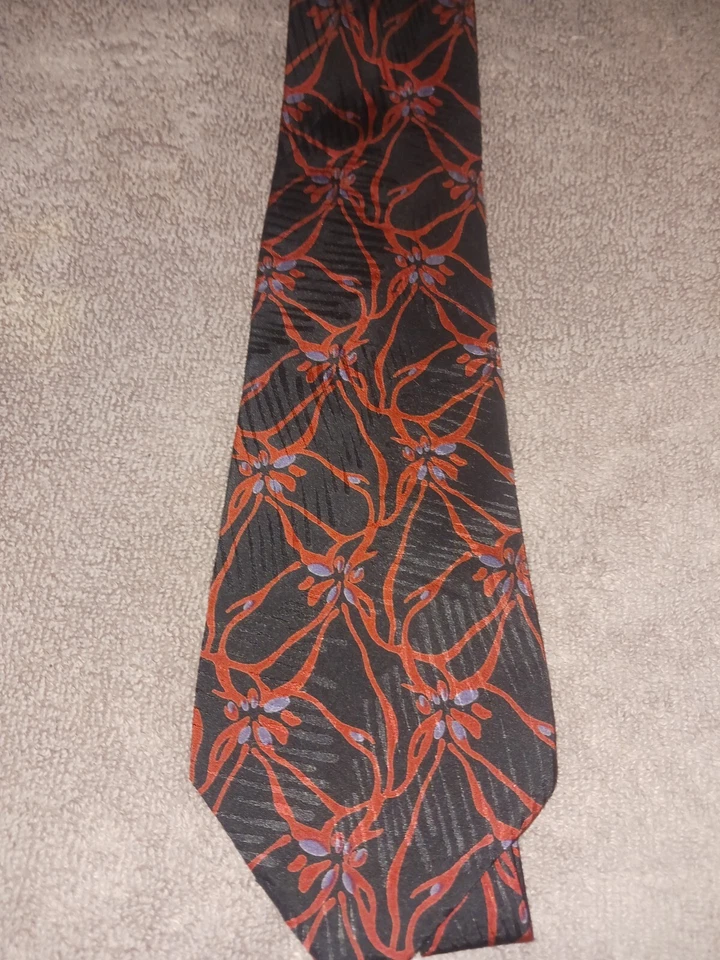 Corbata de seda ARMANI floral roja borgoña + corbata misteriosa Armani incluida Foto 1 de 2