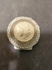 Clip vintage 1878 Morgan dollaro fortunato - Foto 1 di 4