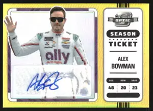 2023 Panini Chronicles Contenders Optic Autographs Gold #6 Alex Bowman Auto /10 - Picture 1 of 2