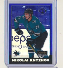 2020-21 UD O-Pee-Chee Retro Blue Rainbow 69 Nikolai Knyzhov /149 San Jose Sharks
