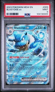 2023 Pokémon MEW EN, BLASTOISE ex, 009, PSA 9, MINT - Picture 1 of 3