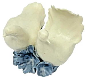 RARE Mid century Porcelain Dove Pair on Flower Figurine CP - Picture 1 of 11