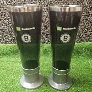 Bicchiere birra vintage Boston Bruins 2 Pilsner argento/grigio, mai usato - Foto 1 di 6