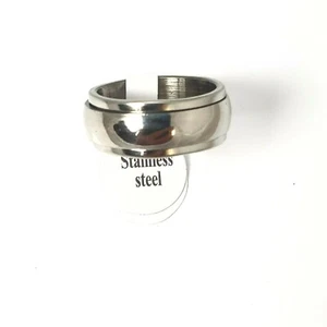 Klassischer Spinner Ring Edelstahl US Größe eine kleine 8 (18 mm) Geschenk aktiv LESEN - Bild 1 von 2