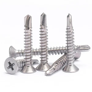 Countersunk Self Drilling Tek Screws A2 Stainless Metal Fixing Windows Roofing - Picture 1 of 6