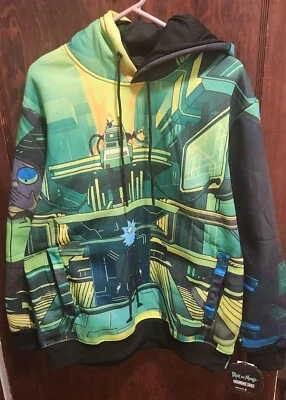 Members Only Rick & Morty Adult Swim Hoodie ~ Men’s LARGE ~ NWT - Image 1 of 4