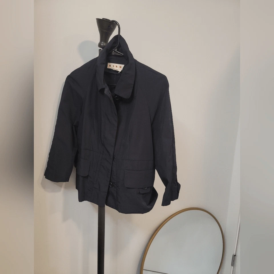 Marni Black Cropped Jacket 44 - Image 1 of 4