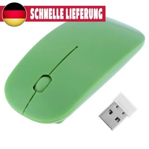 2,4 GHz Schnurlose Maus 3 Tasten 1000 Computermäuse für Laptop (Grün) - Bild 1 von 10
