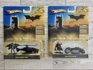 2005 Hot Wheels Batman Begins Batcopter Batcycle With Batman Figure - Picture 1 of 10
