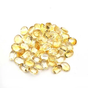 Natural Citrine Oval Cut Loose Gemstone Lot 6*8 MM 50 CT 45 Pcs - Picture 1 of 5