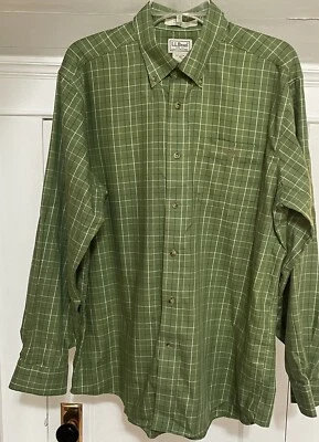 Camisa LL Bean para hombre con botones LS algodón grande L Foto 1 de 4