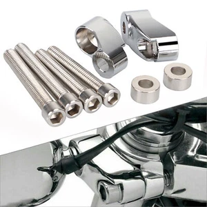 Front Turn Signal Relocation Mount Kit for Harley 39mm 49mm Forks Sportster Dyna - Picture 1 of 9