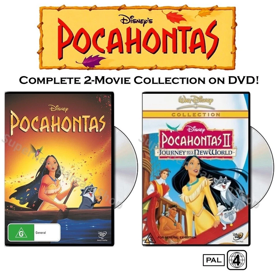 Pocahontas / Pocahontas 2 - Journey To A New World (DVD, 2-Disc) PAL Region 4 - Image 1 of 4