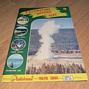 1960's YELLOWSTONE NATIONAL PARK - Plastichrome Travel Series Book - Picture 1 of 12