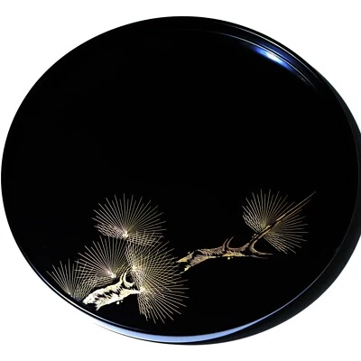 (Wajima lacquerware)Natural Wood Natural lacquer Plate (Tray) - Imagem 1 de 4