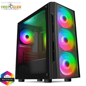 FCS Gaming PC Core i7 4770K 16GB RAM 240GB SSD + 3TB HDD GTX 1050Ti WiFi Win 11 - Picture 1 of 6