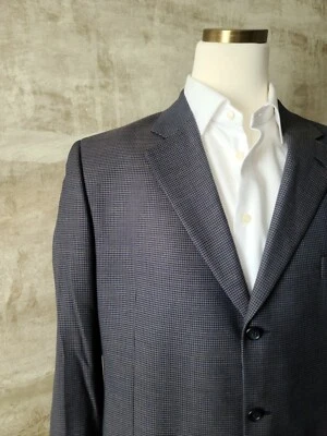 JACK VICTOR Collection 46R 3Btn Wool Sport Coat Microplaid Blazer - Image 1 of 4