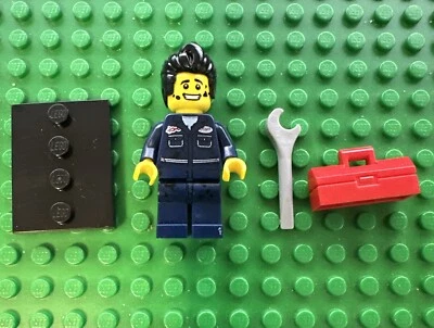 Minifigura Mecánica Lego Minifigura Serie 6 RARA RETIRADA COMPLETA Coche Avión Foto 1 de 2