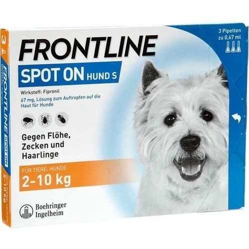 BOEHRINGER INGELHEIM VETMEDICA GMBH FRONTLINE Spot on H 10 Lösung f.Hunde 3 St PZN 662876