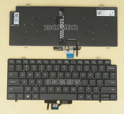 NEW For DELL Latitude 7410 / 7410 2 in 1 Keyboard Backlit no frame US - image 1 of 2