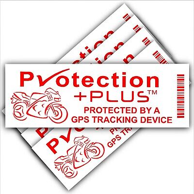 Motorbike Security Stickers GPS Tracker Device Motorcycle Warning Tracking Signs • 2.88€