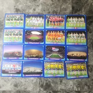 (16) 2022 FIFA World Cup Team & Stadium Stickers Logo BLUE Border - LOT Of 16 - Picture 1 of 2