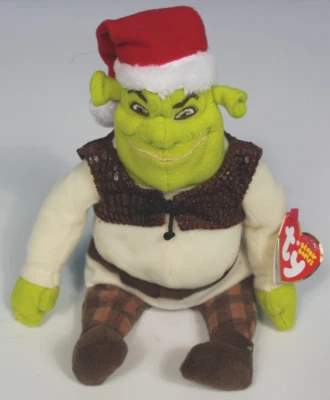 Ty Beanie Baby SHREK The Ogre Shrek the Halls DVD exclusivo 9 pulgadas nuevo con etiquetas raro Foto 1 de 4