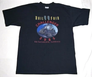 Union Pacific Shirt Mens Large Black Challenger 3985 Rail Fair 99 Old Sacramento - Picture 1 of 7