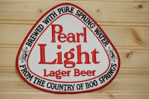 PEARL LIGHT LAGER BEER, 6 3/4" Parche Bordado Para Chaqueta o?? - Imagen 1 de 5