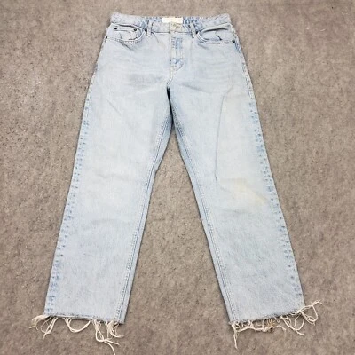 TopShop Jeans Womens 29 Blue Straight Denim High Rise Light Wash Cropped Ladies* - Image 1 of 4