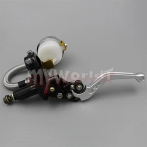 7/8'' 22mm Motorcycle Clutch Brake Levers Pump Master Cylinder Reservoir Set - Foto 1 di 7