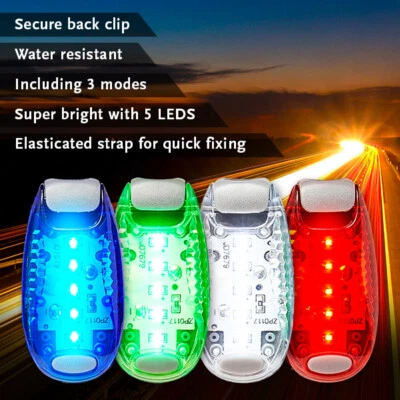 LED Safety Light Night Clip On Waterproof Flashing Running Cycling Bike Pet - Image 1 of 4