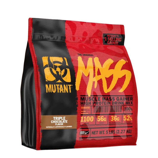 Mutant Mass Weight Gainer Protein Powder 5 Lbs Chocolate Fudge Brownie