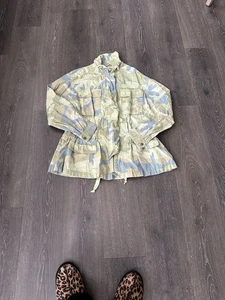 Free People Jacke Damen S Lead The Way Lime Combo Camo Utility Zip - Bild 1 von 10