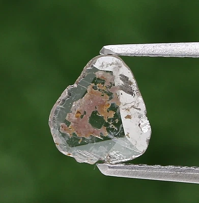 NATURAL LOOSE DIAMOND 0.19cts GRAY COLOR  TRIANGLE SHAPE FLATCUT POLKI DIAMOND - Image 1 of 4