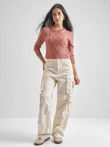 Indischer Damen Designer Ethno Pullover Rundhals Selbstdesign Vollärmel Pulli - Bild 1 von 7