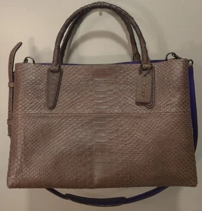 Coach* Borough Tasche aus Leder mit Krokodillederprägung - limitiert schwer zu finden - Bild 1 von 19