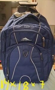 High Sierra Freewheel Wheeled Laptop Backpack, True Navy, 14 x 18 x 7 - Picture 1 of 8