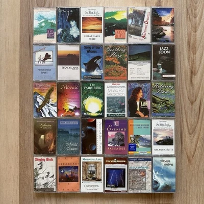 30x NEW AGE Cassette Tape Lot: Rare Relaxation Nature Meditation Birds Thunder - Image 1 of 3