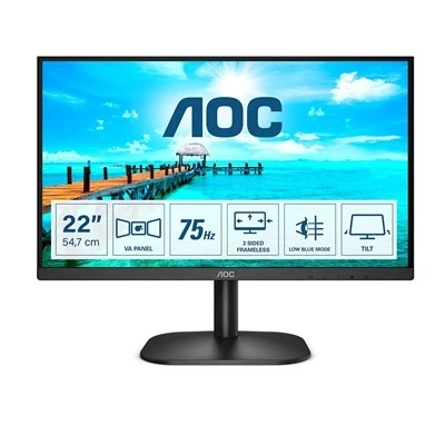 Aoc 22B2H/EU 21.5 " Frameless Monitor Full Hd Widescreen Vga Hdmi 4Ms 75Hz Vesa - Image 1 of 1