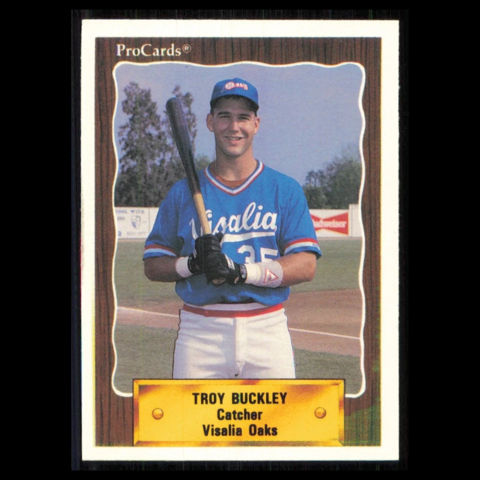 Troy Buckley #2157 1990 ProCards Visalia Oaks Baseball Card MLB NM - Image 1 of 3