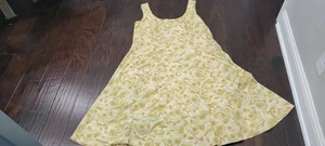 Talbots FIT & Flare Garden Midi Baumwollkleid Gr. 16 W gefüttert Taschen Party Urlaub - Bild 1 von 4