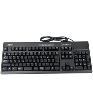 Fujitsu Liber Touch FKB8540-052/B Wired Black Keyboard Tested Used - Picture 1 of 10