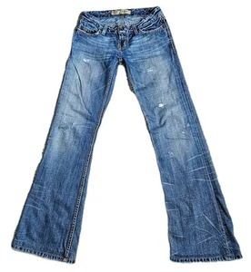 Buckle BKE Denim Sabrina Low Rise Bootcut Distressed Damenjeans Größe 25W 31L - Bild 1 von 21