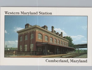 Western Maryland Station Cumberland MD Historic Train Depot Postcard Train UNP - Imagen 1 de 2